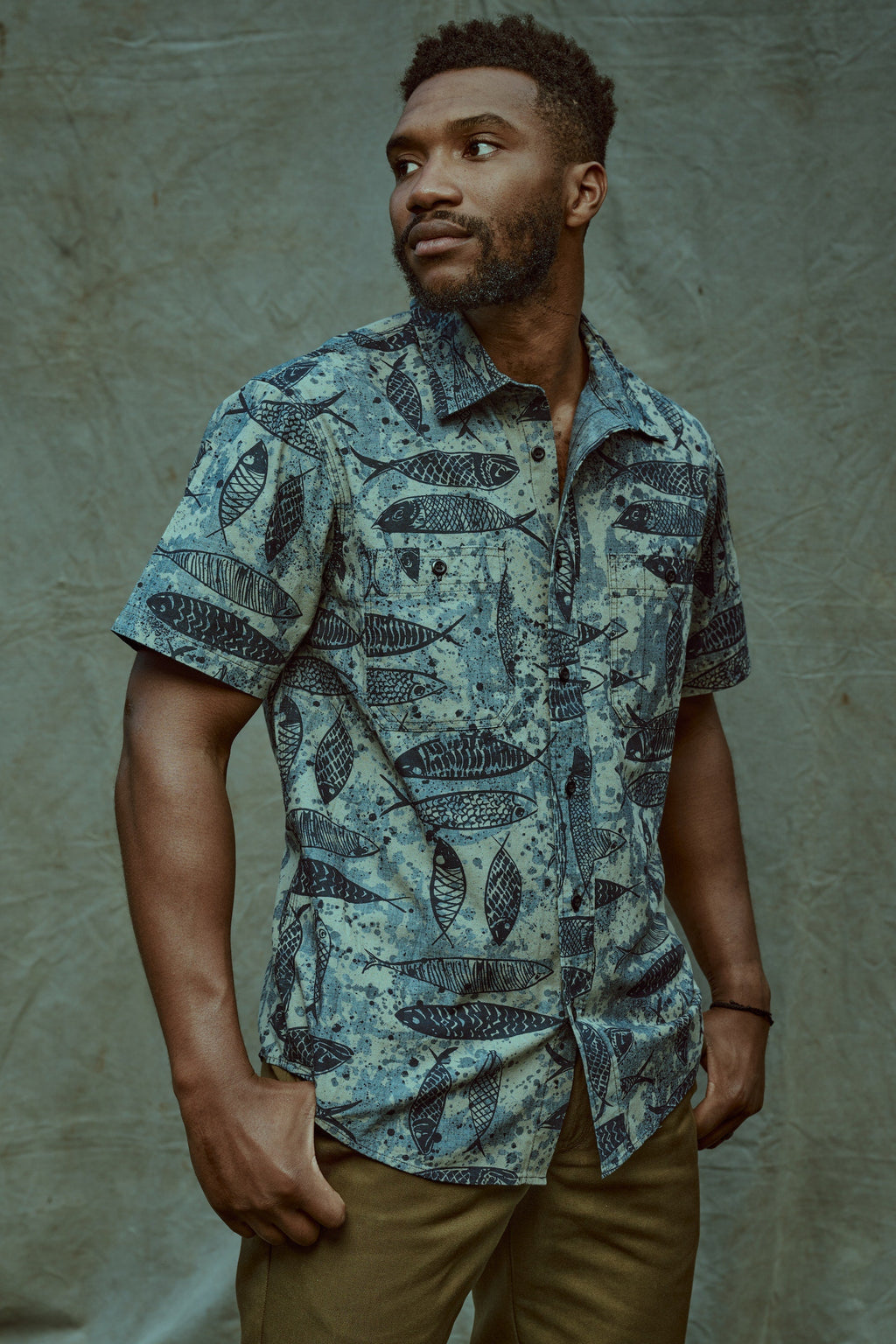 Short Sleeve Chambray Shirt