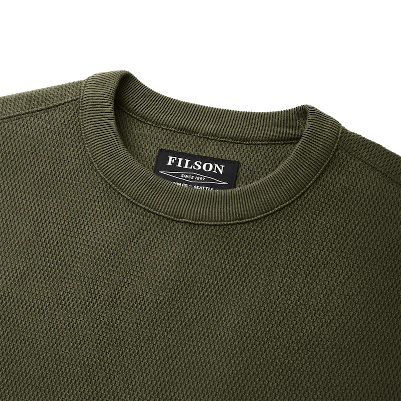 Waffle Knit Thermal Crewneck