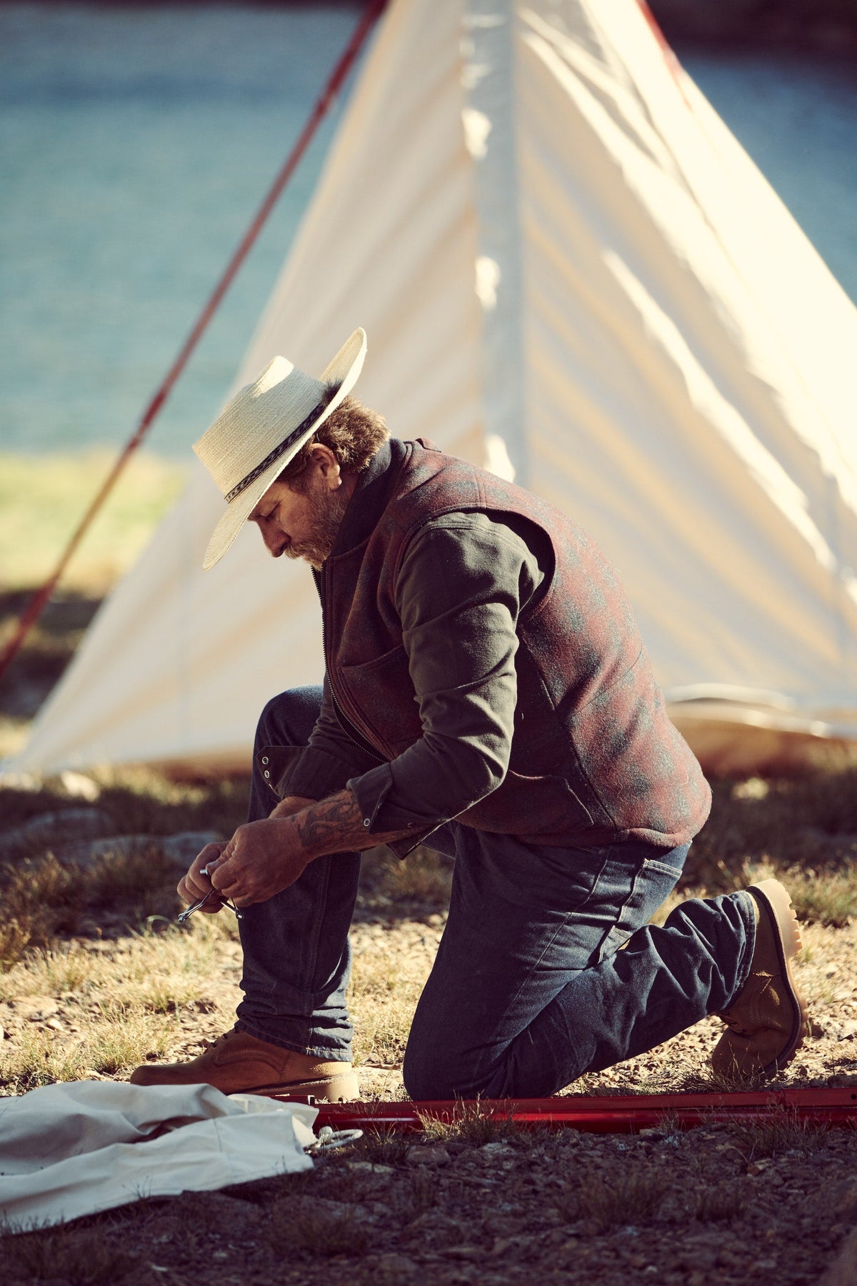 Lined Mackinaw Wool Work Vest