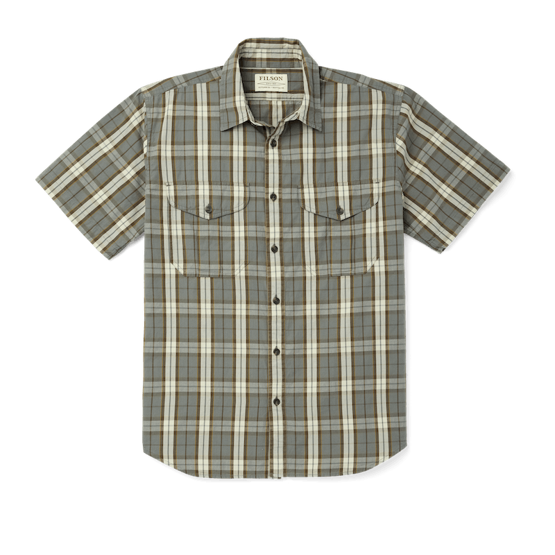 Washed Short Sleeve Feather Cloth Shirt
